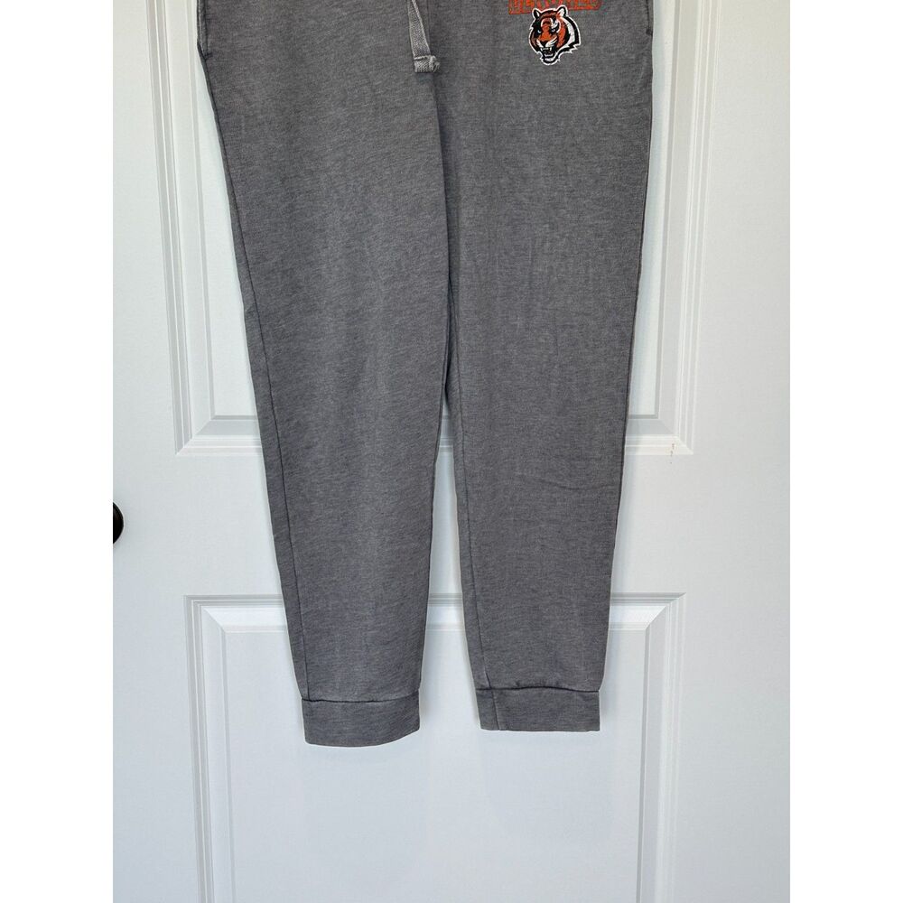 NWT NFL Sleepwear Mason Men's Fleece Cuffed Pant Gray Cincinnati Bengals Size M - Picture 3 of 7